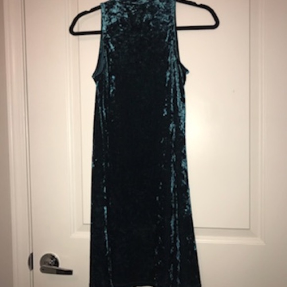 Teal Velvet Dress